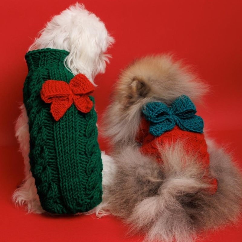 Sweter o splocie WARKOCZ Z KOKARDĄ