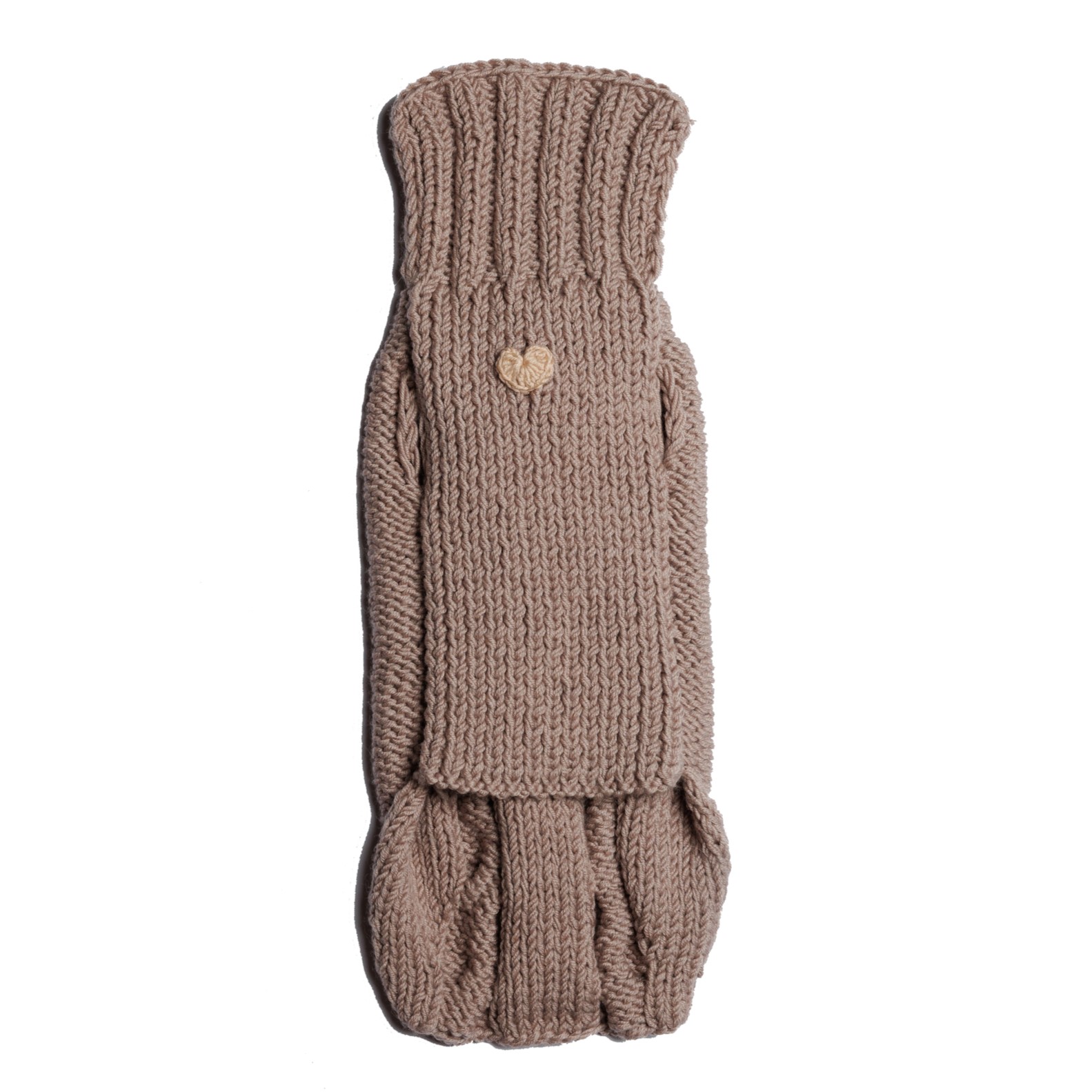 Sweter o splocie WARKOCZ - beżowy AMELIA - obrazek 3