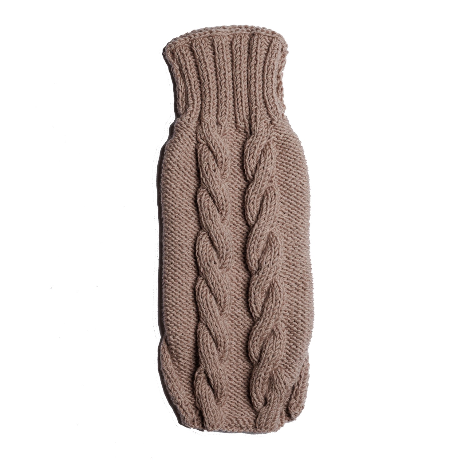 Sweter o splocie WARKOCZ - beżowy AMELIA - obrazek 4