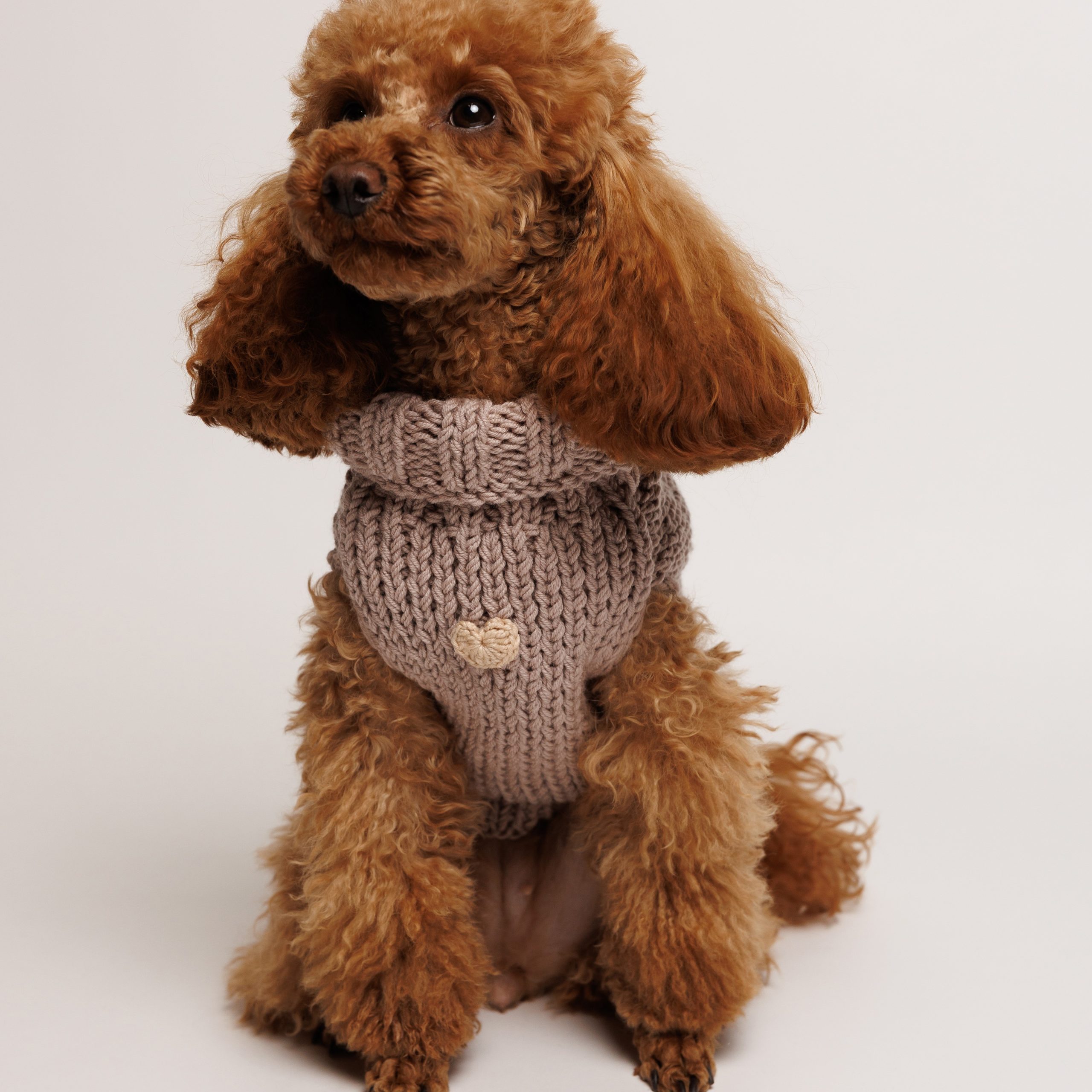 Sweter o splocie WARKOCZ - beżowy AMELIA